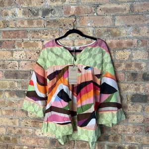 Devotion Twins multi colored tunic top, size S, never been worn before